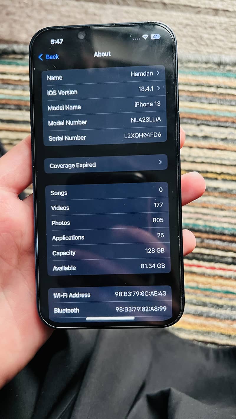 Iphone 13 JV battery health 96 4