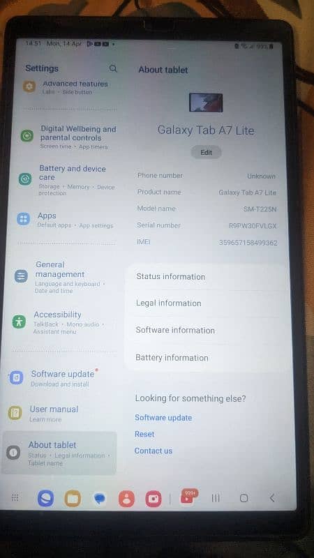Samsung Galaxy tab a7 lite 1
