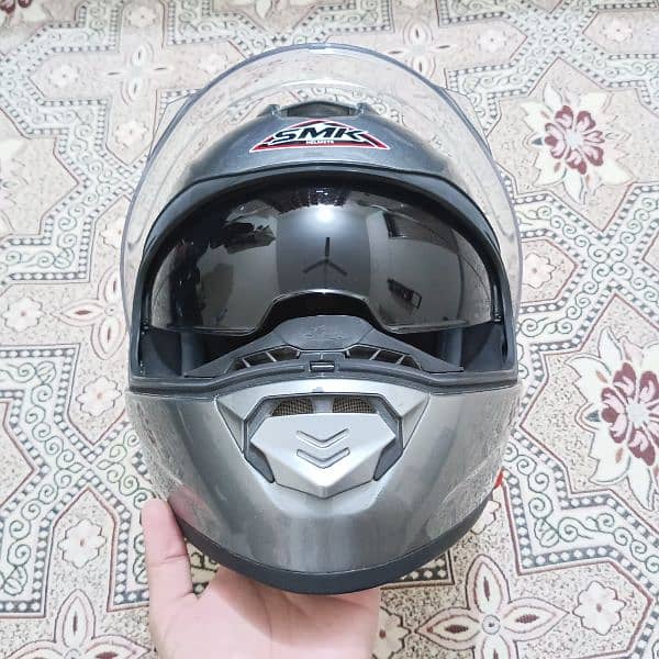 SMK Branded Helmet Chrome color 0