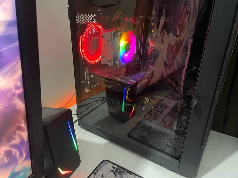Gaming Pc And Setup With Monitor Keyboard Accesories 2