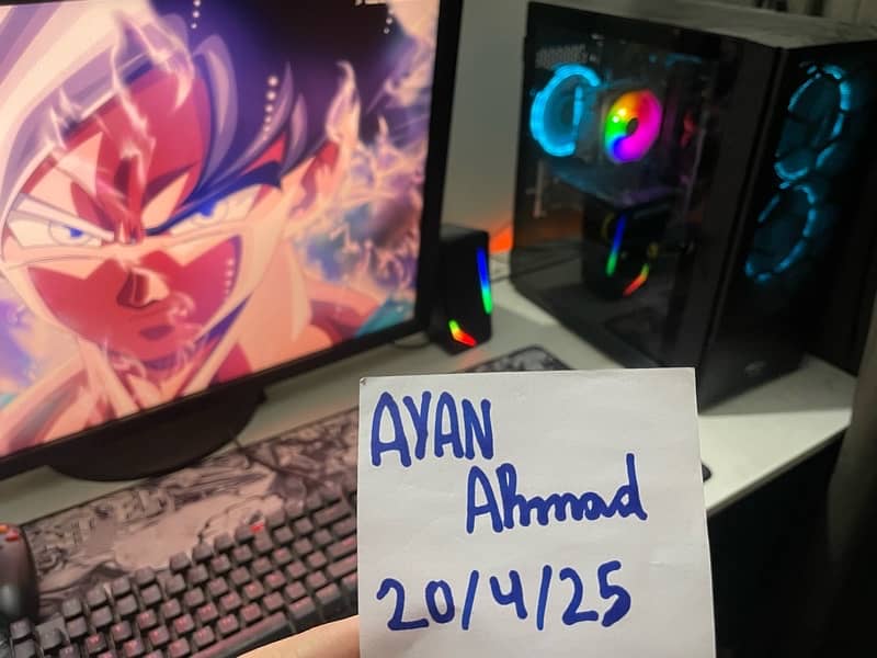 Gaming Pc And Setup With Monitor Keyboard Accesories 6