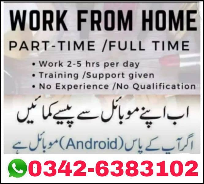 part time job available, Online Earning,home work 5