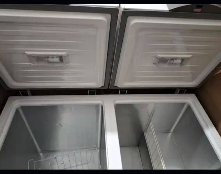 Box Packed Double door Deep Freezer. only one time used 2