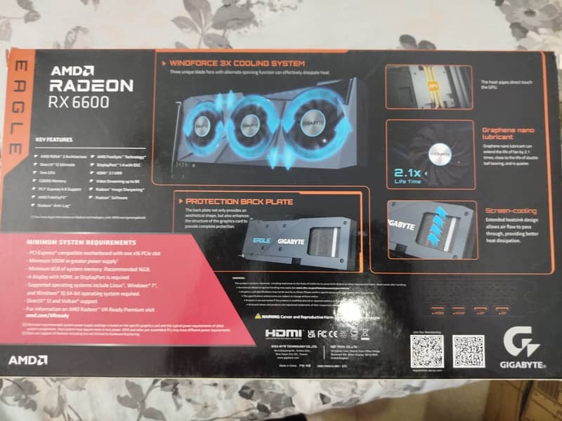 Gigabyte EAGLE RX 6600 8G Tri-Fan Graphics Card For Sale 4