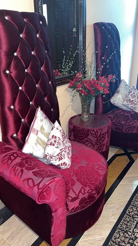 high back chairs with table 1