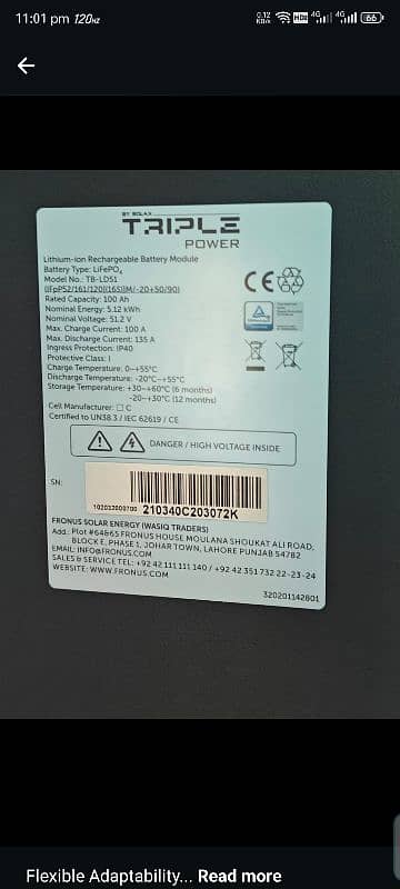 solex power 51.2v  100 amp lithium battery discharge 135amp 4