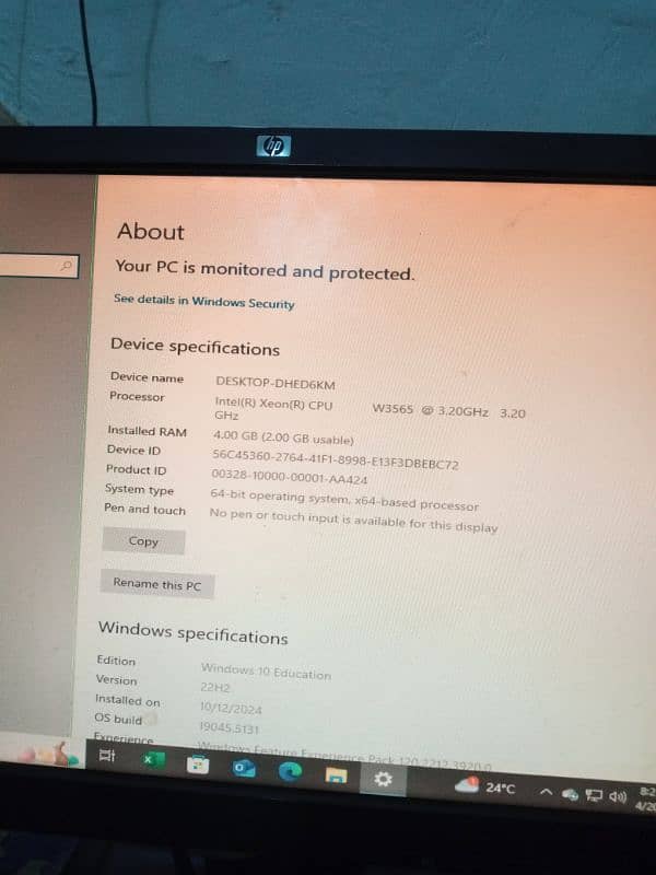 Hp LCD Le901 and CPU for sale. 11