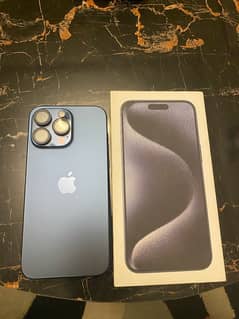 iPhone 15 Pro Max Titanium Sky Blue Non PTA Unclocked 88% health