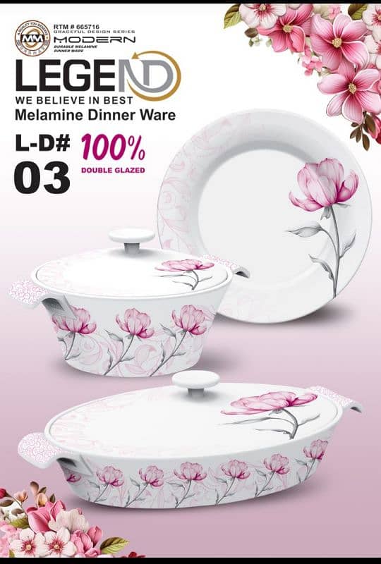 new melamine dinner set 100% double glazed oven safe best quality 0