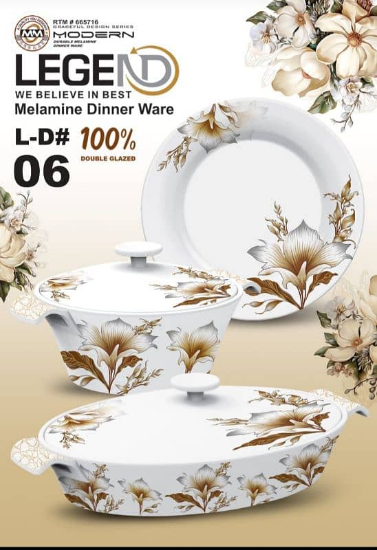new melamine dinner set 100% double glazed oven safe best quality 1