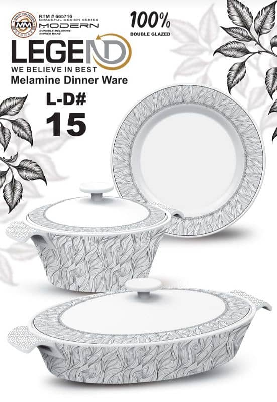 new melamine dinner set 100% double glazed oven safe best quality 2