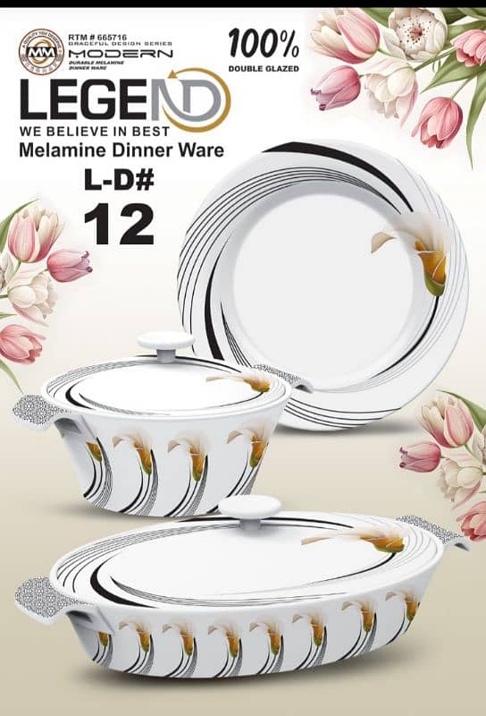 new melamine dinner set 100% double glazed oven safe best quality 3