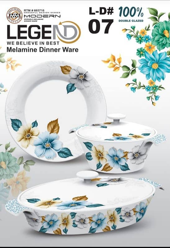 new melamine dinner set 100% double glazed oven safe best quality 4