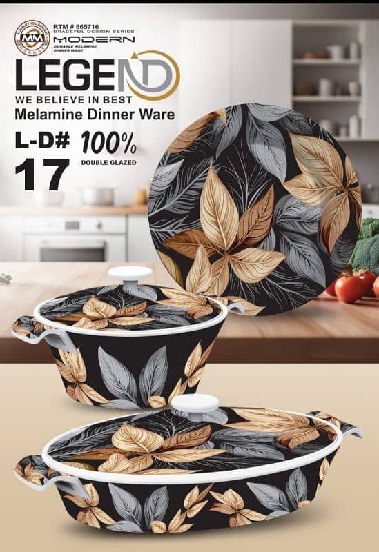 new melamine dinner set 100% double glazed oven safe best quality 6