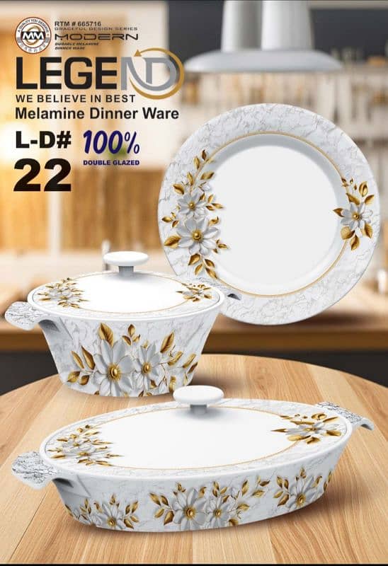 new melamine dinner set 100% double glazed oven safe best quality 8