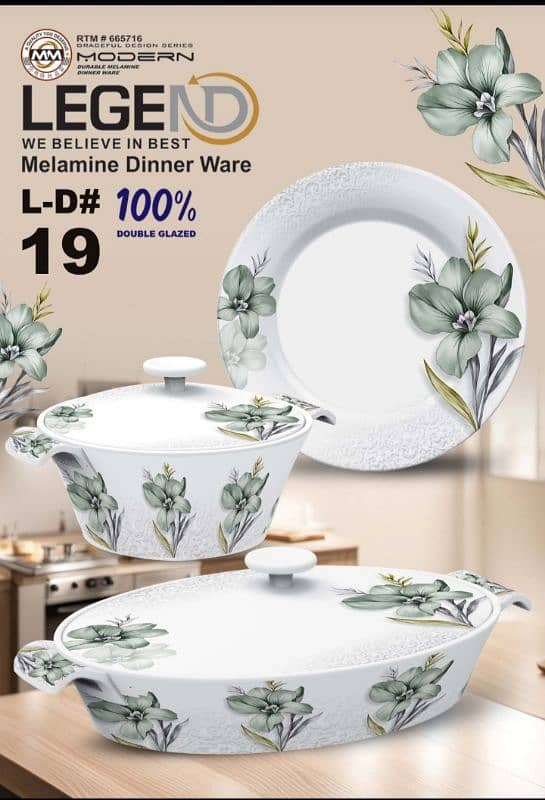 new melamine dinner set 100% double glazed oven safe best quality 9