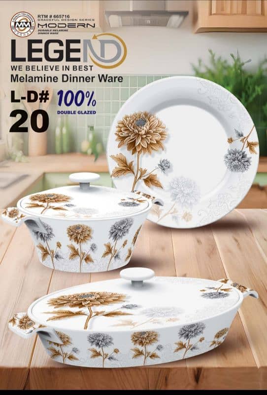 new melamine dinner set 100% double glazed oven safe best quality 10