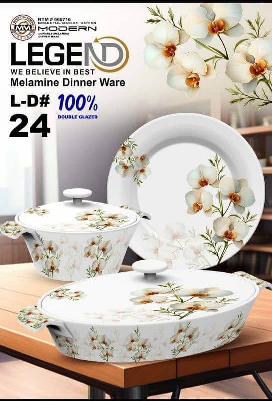new melamine dinner set 100% double glazed oven safe best quality 12