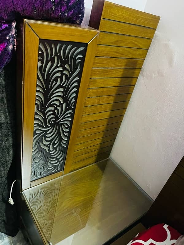 bed  and 2 side table,10 inches double bed mattresses, dressing tble 6
