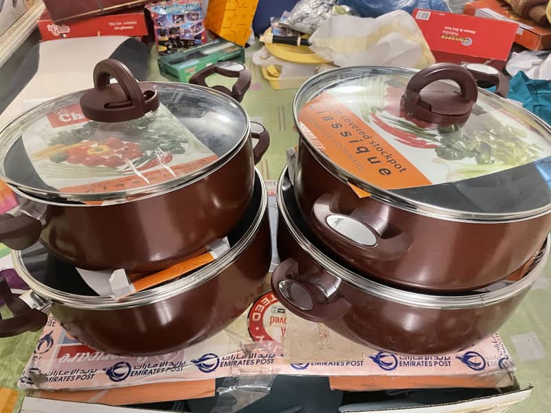 Brand new heavy non stick based cookware patili set of 4 1