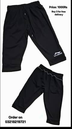 3 quarter dry fit stretchable fabric. truser.