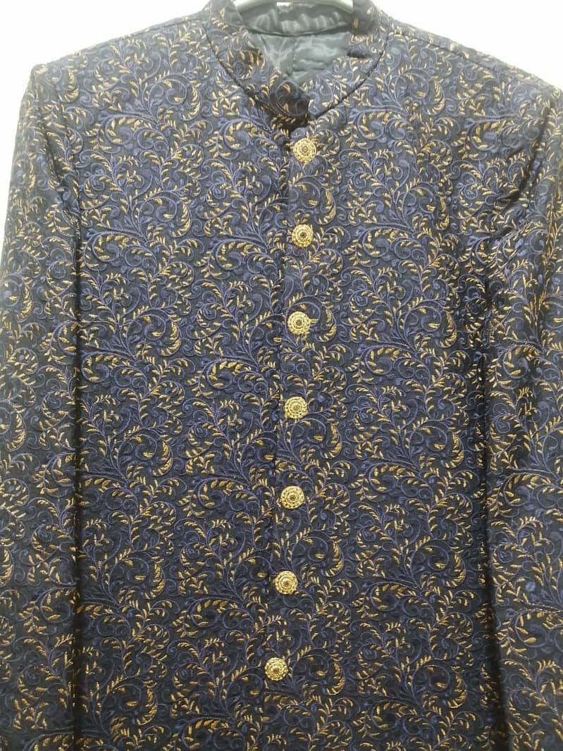 Fully Embroidered Sherwani set (Sherwani, Khussa and Kulla) 0