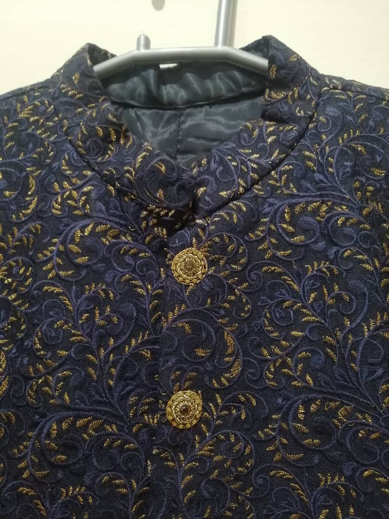 Fully Embroidered Sherwani set (Sherwani, Khussa and Kulla) 2