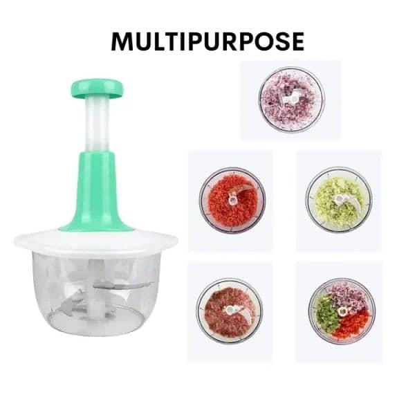 1.5 Liter | Manual Hand Push Chopper & Multifunctional Mixer 3