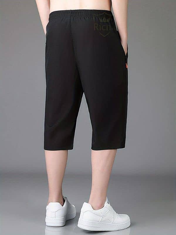 1 Pc Polyester Plain Shorts 2