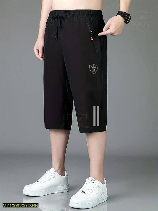 1 Pc Polyester Plain Shorts 4