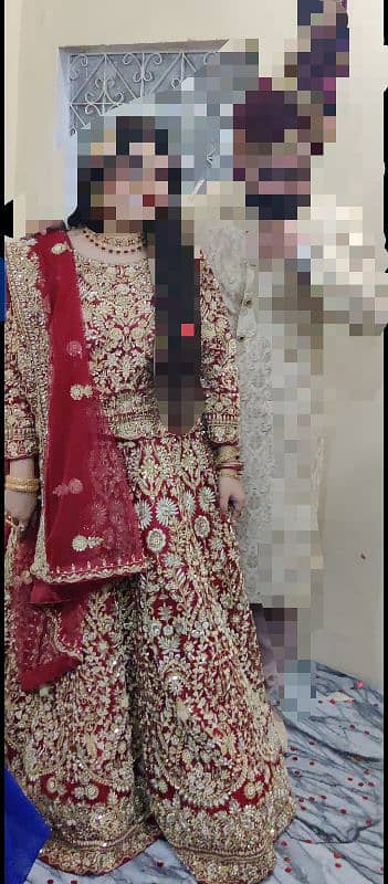 Bridal Lehnga branded unique design with full flare attached cancan 5