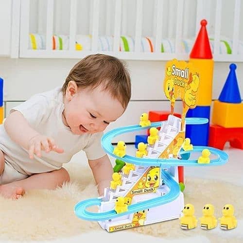 Duck Climbing Stairs Toy - Electric Duck Toy with Lights & Music 3