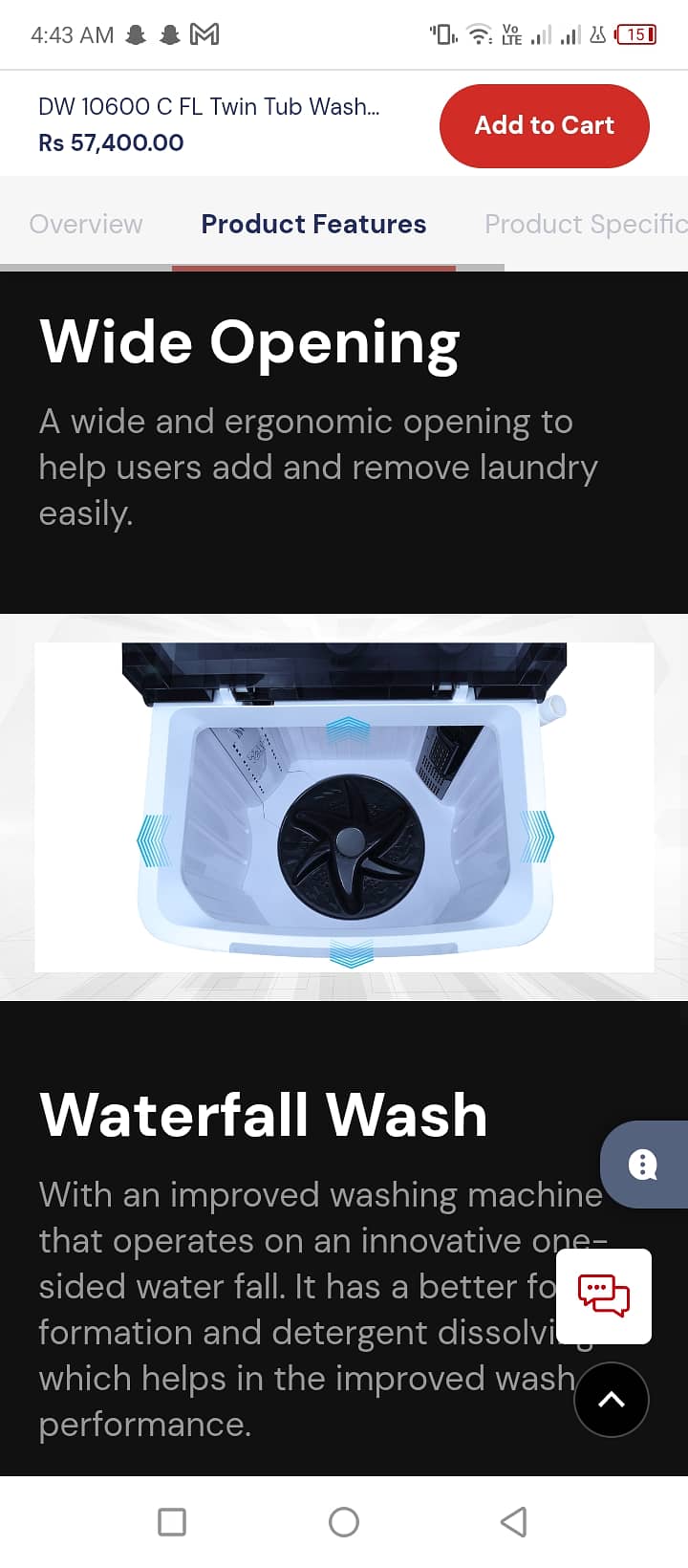DW 10600 C FL Twin Tub Washing Machine 2