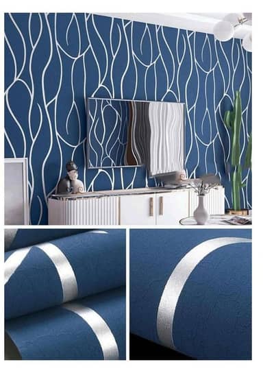 Pvc Fabric wallpaper Matt Pana Flex Papaer Wallpanel vinyl Wood floors