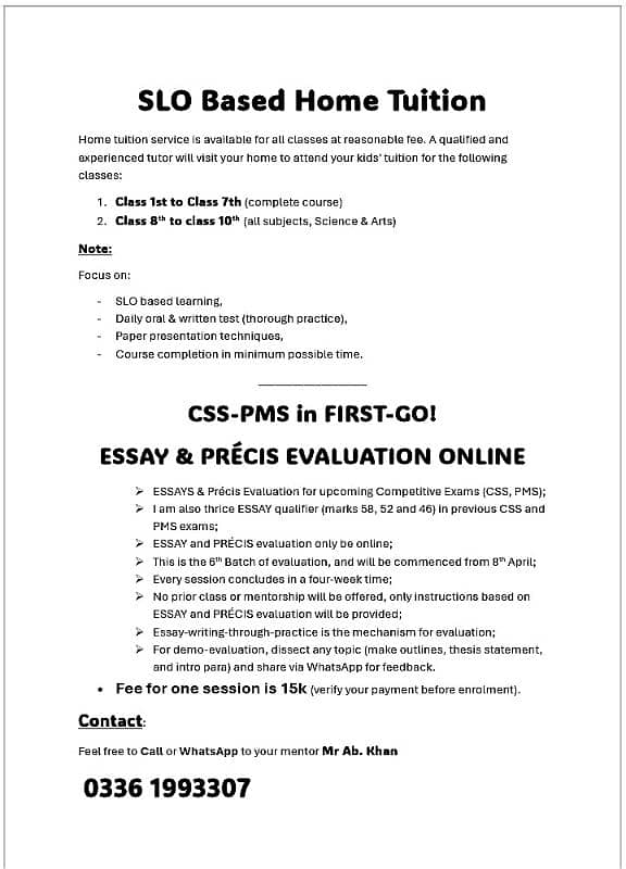 Tutor for all Classes/Subjects 0