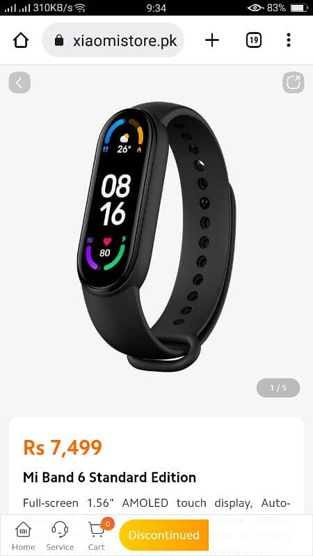 Mi Band 6 With Complete Box 0