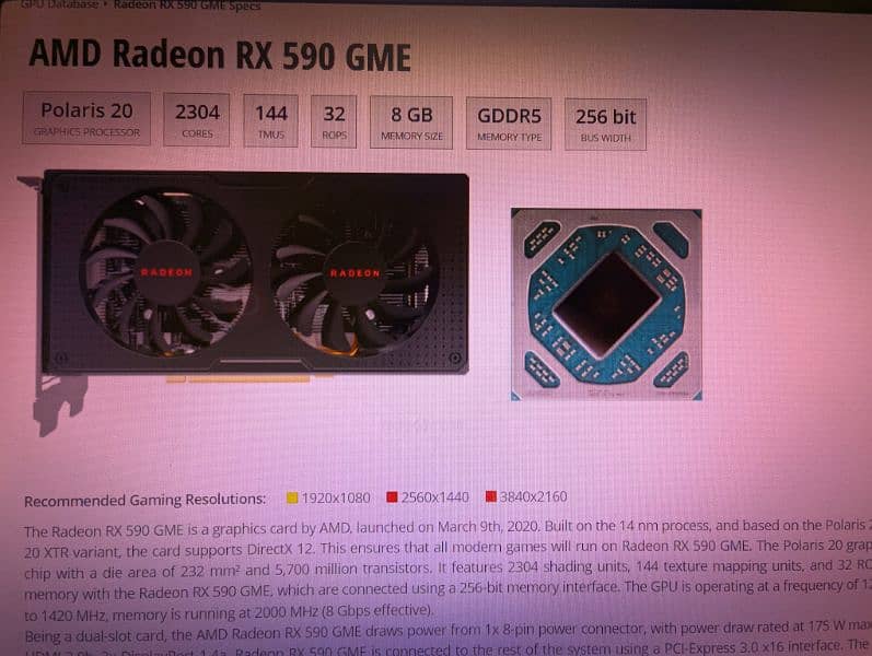 URGENT sale xfx AMD RX 590 GME 5