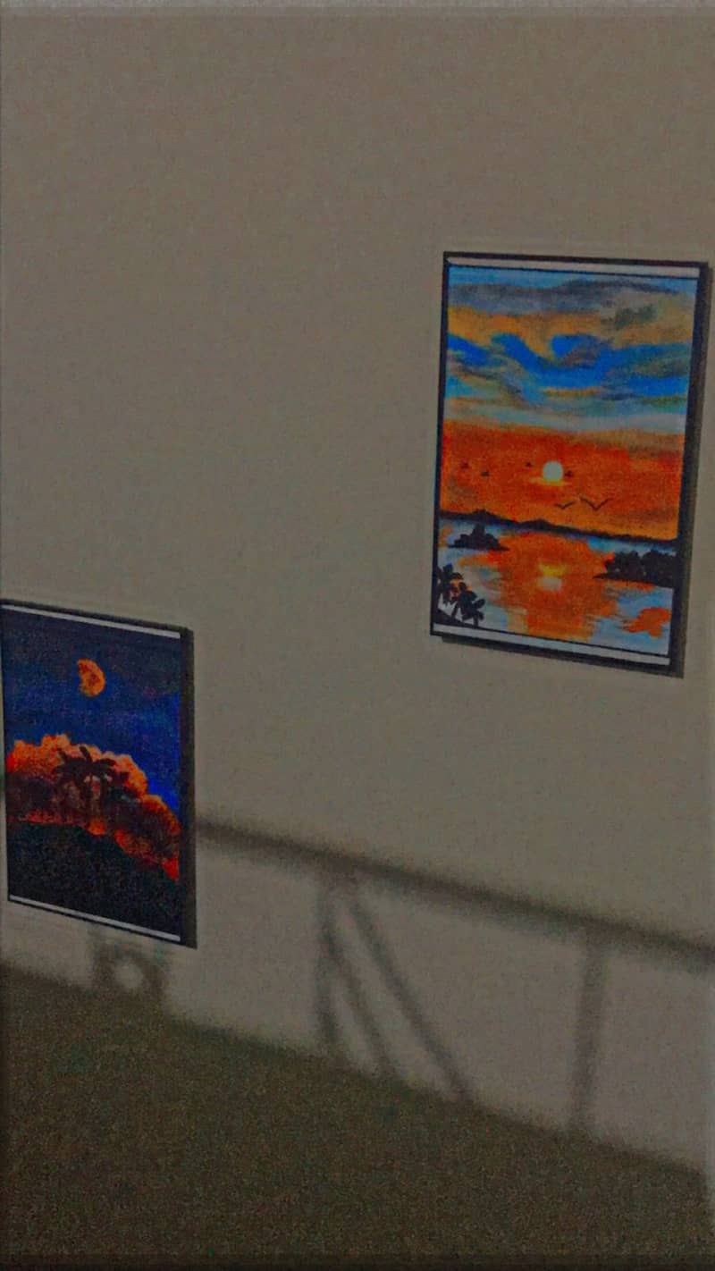 A-4 Sheet with ACRYLIC Paint + Canvas Scenery Painting for Sale 15