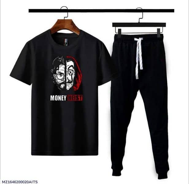 2PCs Mens/ Polyester Money Heist /Printed Tracksuit/for sale 0