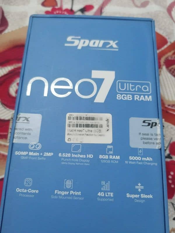 Sparx Neo7 8GbRam Rom128 box available charge not available all ok 11