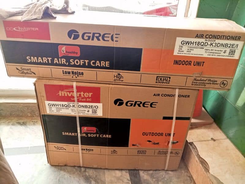 GREE SPLIT NEW AC DC INVERTER MADE IN THAILAND T3 COMPRESSOR HEAT COOL 3