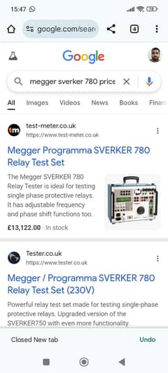 Megger Sverker 780 Single Phase Relay Tester. .