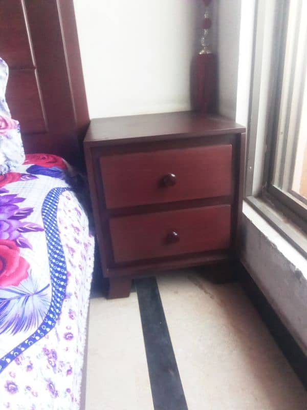 double bed dressing table 2 side table with mattress 3
