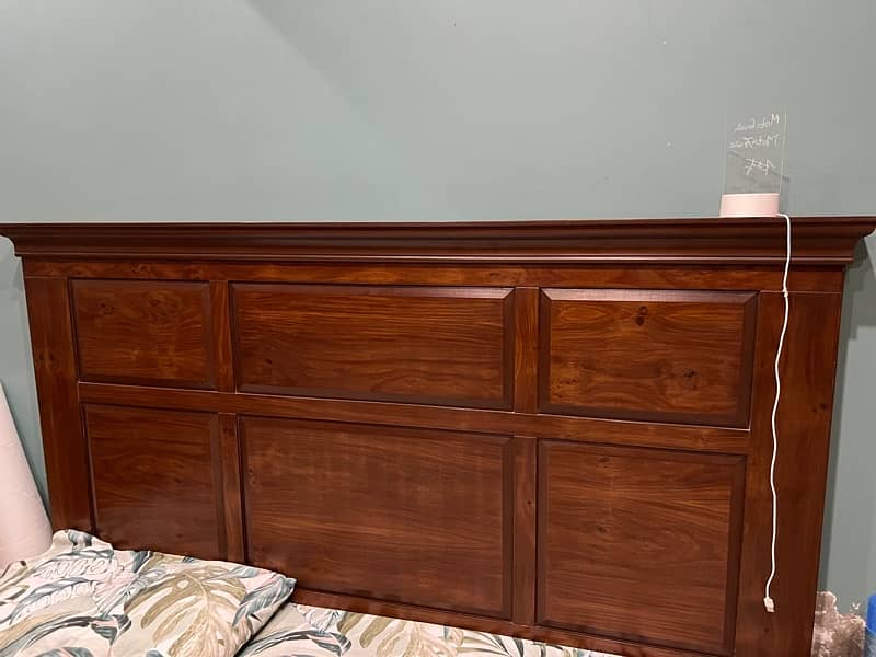 Wooden bed king size without mattress 0