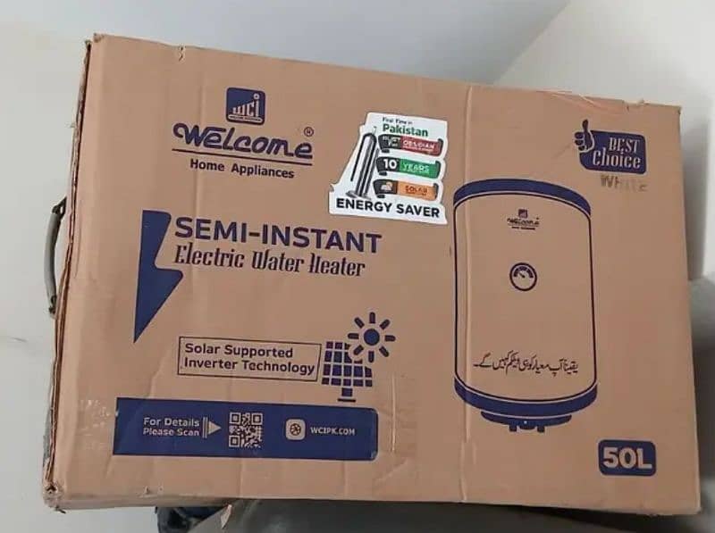 Welcome premium brand, 50 liters brand new instant water geyser 0