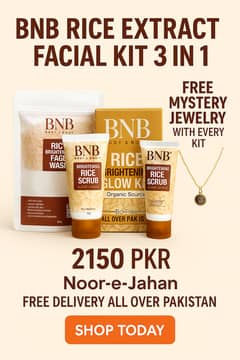 BNB Rice Facial Kit 3 in 1 + Free Mystery Jewellery