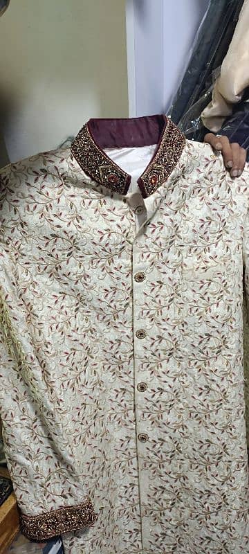 Tailor made new hand embroidered sherwani for groom 1
