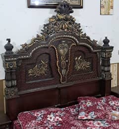 King size bed dressing two side tables pure wood 0"3"0"0"4"2"9"0"9"3"5