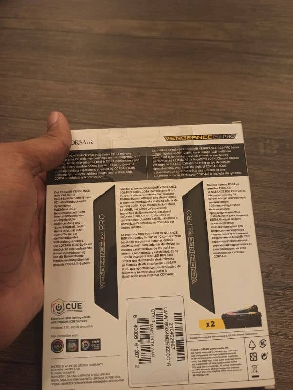 Corsair Vengeance RGB PRO 16GB 2x8 DDR4 3200Mhz CL16 4