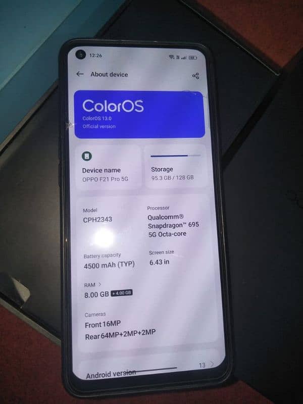 Oppo F21 pro 5g with box and charger no open no repair 1